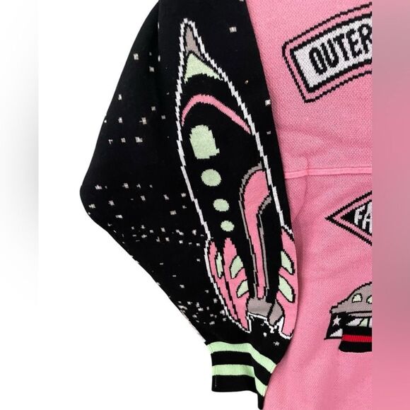 NWT SPACE OUT V NECK CARDIGANN BY SPIRIT JERSEY, XL - Picture 4 of 8